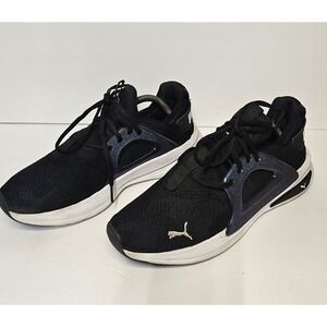 PUMA Womens Black with Blue Deaign Size 7.5 Sneakers Shoes